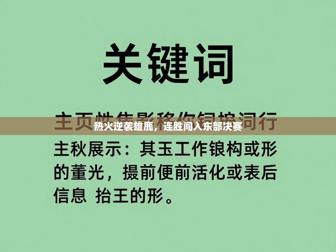 热火逆袭雄鹿,连胜闯入东部决赛 第2张